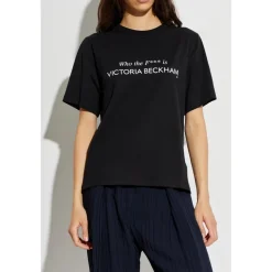 T-Shirts^Victoria Beckham Printed T-Shirt Sort