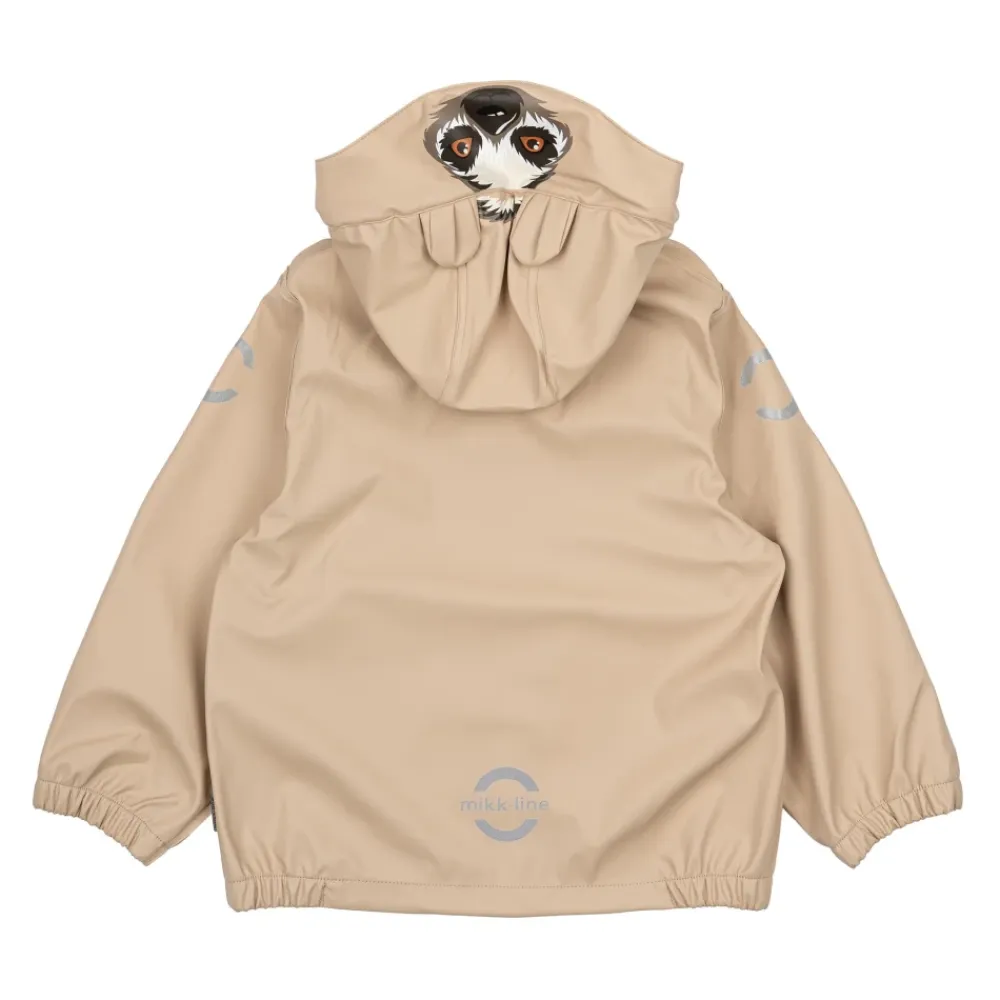 Overtøj^Mikk-Line PU Regnsæt med Seler Beige