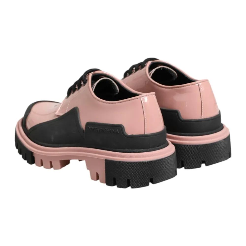 Snøresko<Dolce & Gabbana Pudder Læder Snøresko Pink