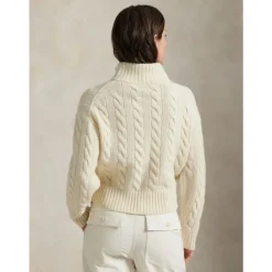 Striktrøjer & Sweatere<Polo Ralph Lauren Pull col camionneur demi zip Beige
