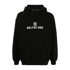 Trøjer<Balenciaga Pullover Hoodie Sort