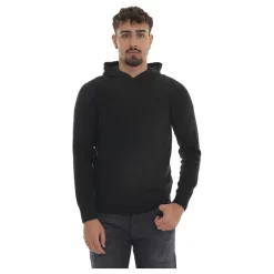 Trøjer<Gran Sasso Pullover Strik Hættetrøje Sort