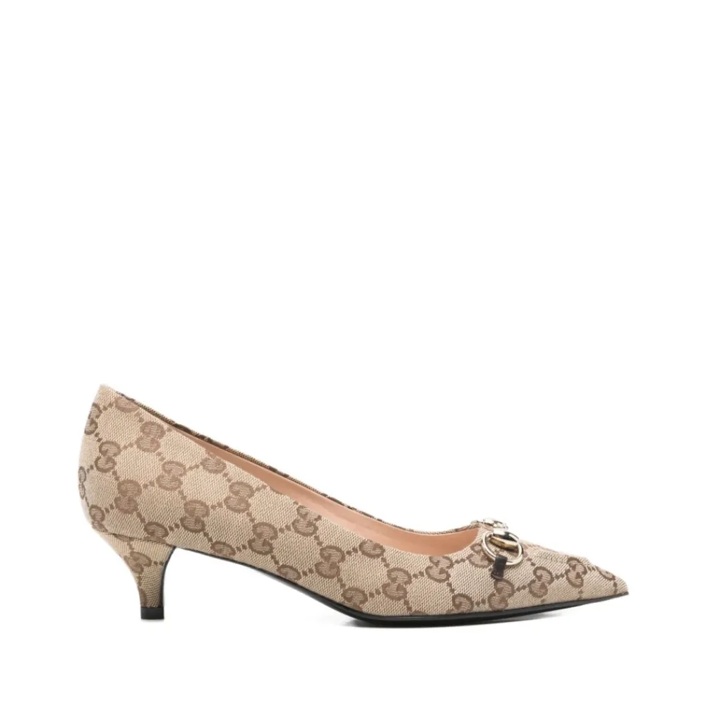 Pumps|Stiletter^Gucci Pumps med Horsebit Beige