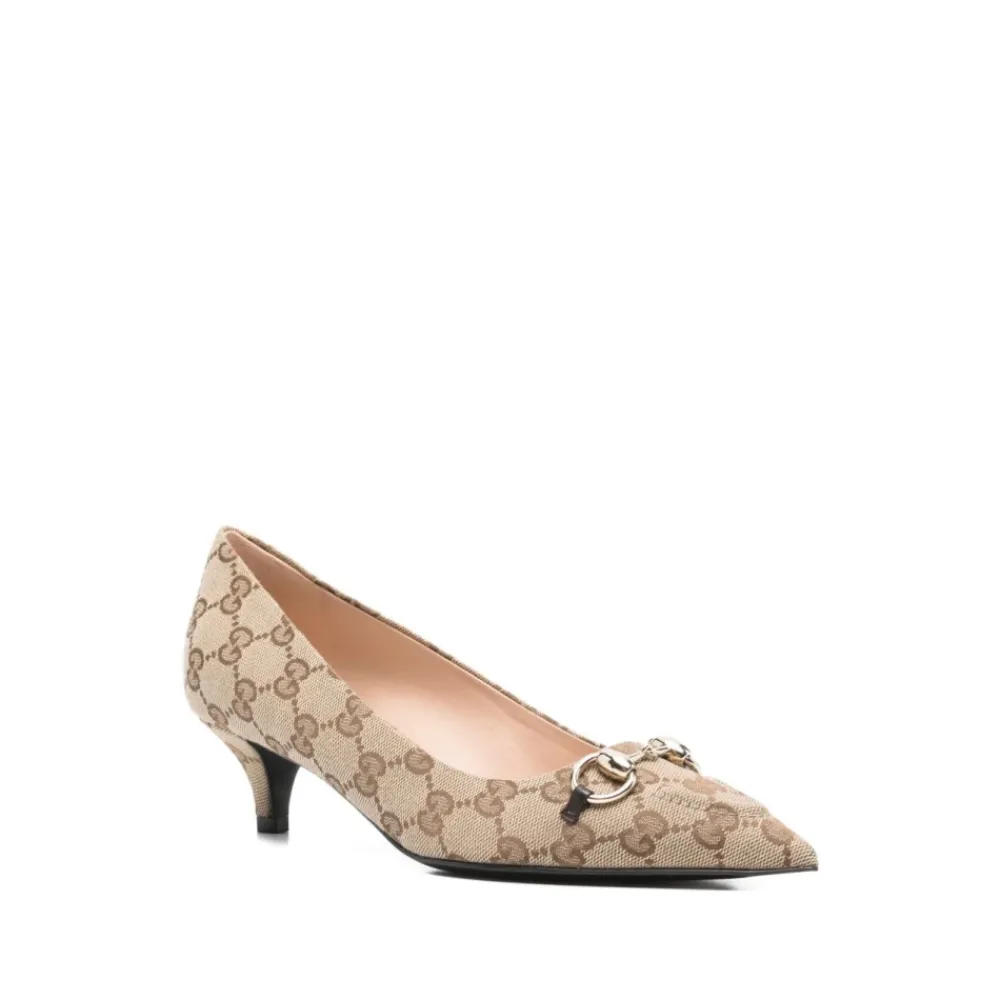 Pumps|Stiletter^Gucci Pumps med Horsebit Beige