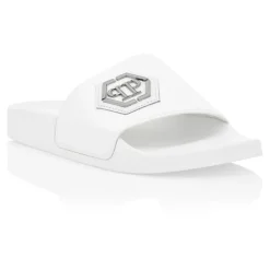 Sandaler^Philipp Plein PVC Pool Slide Hexagon Hvid