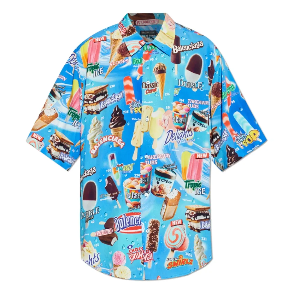 Skjorter<Balenciaga Pyjama Shirt Blå