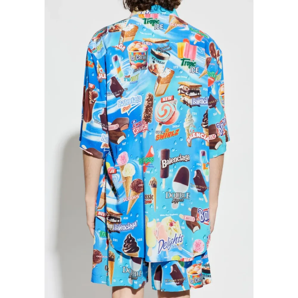 Skjorter<Balenciaga Pyjama Shirt Blå