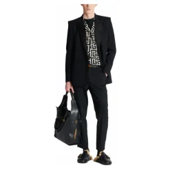 Skjorter^Balmain Pyjama skjorte med monogramtryk Sort