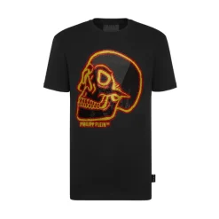 T-Shirts<Philipp Plein Pyntet kranieprint bomuldst-shirt Sort