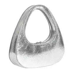 Skuldertasker<Coperni Python-Embossed Baguette Swipe Taske Grå