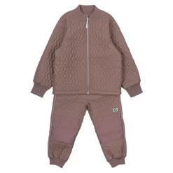 Overtøj<Mikk-Line Quilted Termosæt - Twilight Mauve Brun