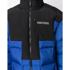 Jakker^Marcelo Burlon Quiltet Cross Block Jakke /Sort Blå