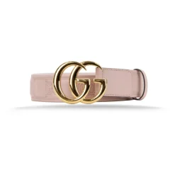 Bælter<Gucci Quiltet læderbælte med GG-motiv Pink