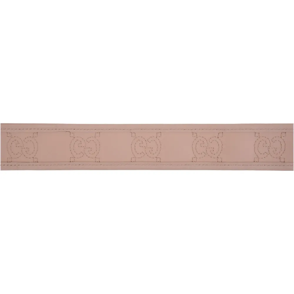 Bælter<Gucci Quiltet læderbælte med GG-motiv Pink