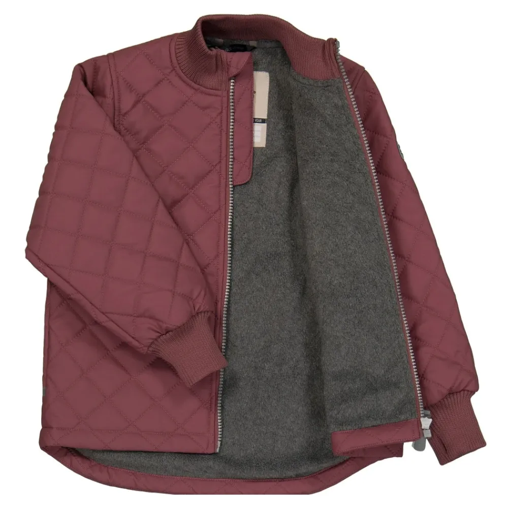 Overtøj<Mikk-Line Quiltet Termosæt med Fleece - Rose Brown Pink