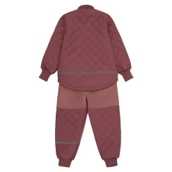 Overtøj<Mikk-Line Quiltet Termosæt med Fleece - Rose Brown Pink