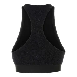 T-Shirts & Toppe^Palm Angels Racerback Glitter Knit Sports BH Sort