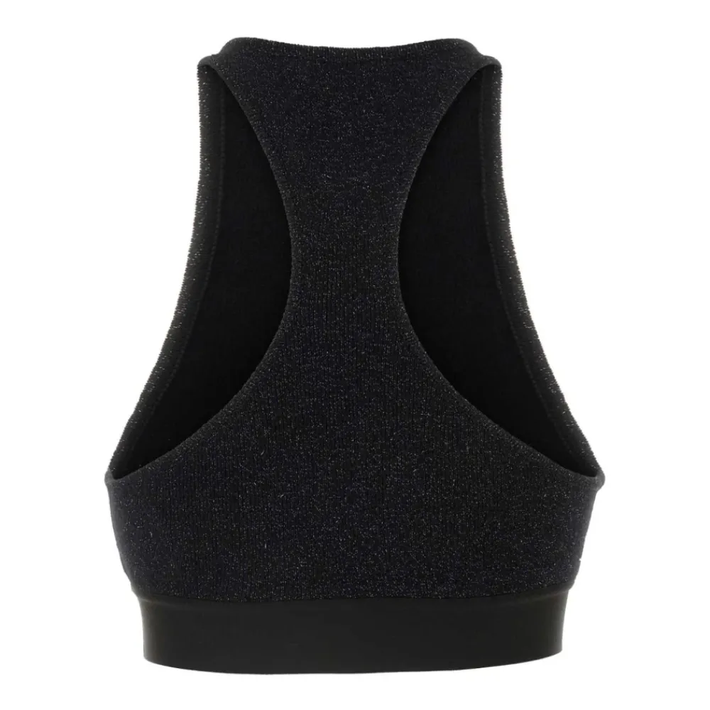 T-Shirts & Toppe^Palm Angels Racerback Glitter Knit Sports BH Sort
