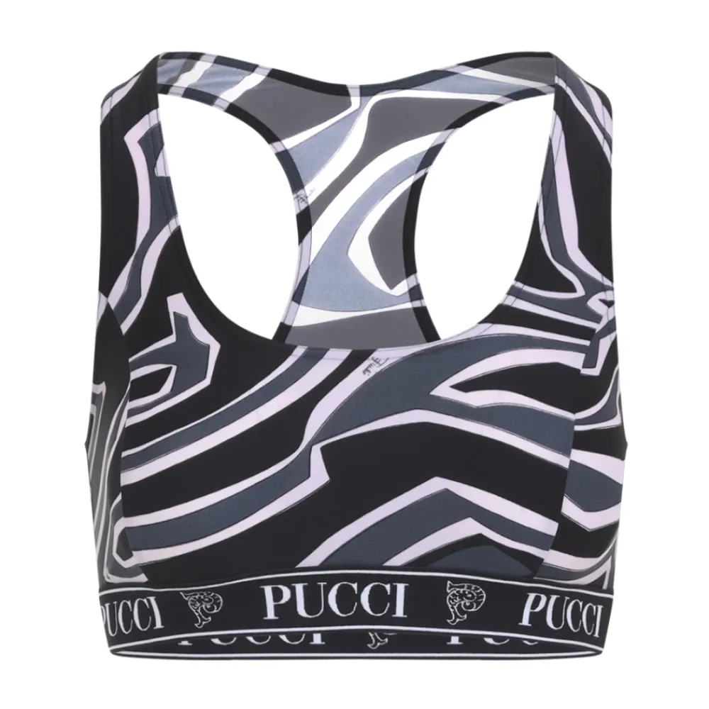 T-Shirts & Toppe<Pucci Racer-neck Print Bra Multifarvet