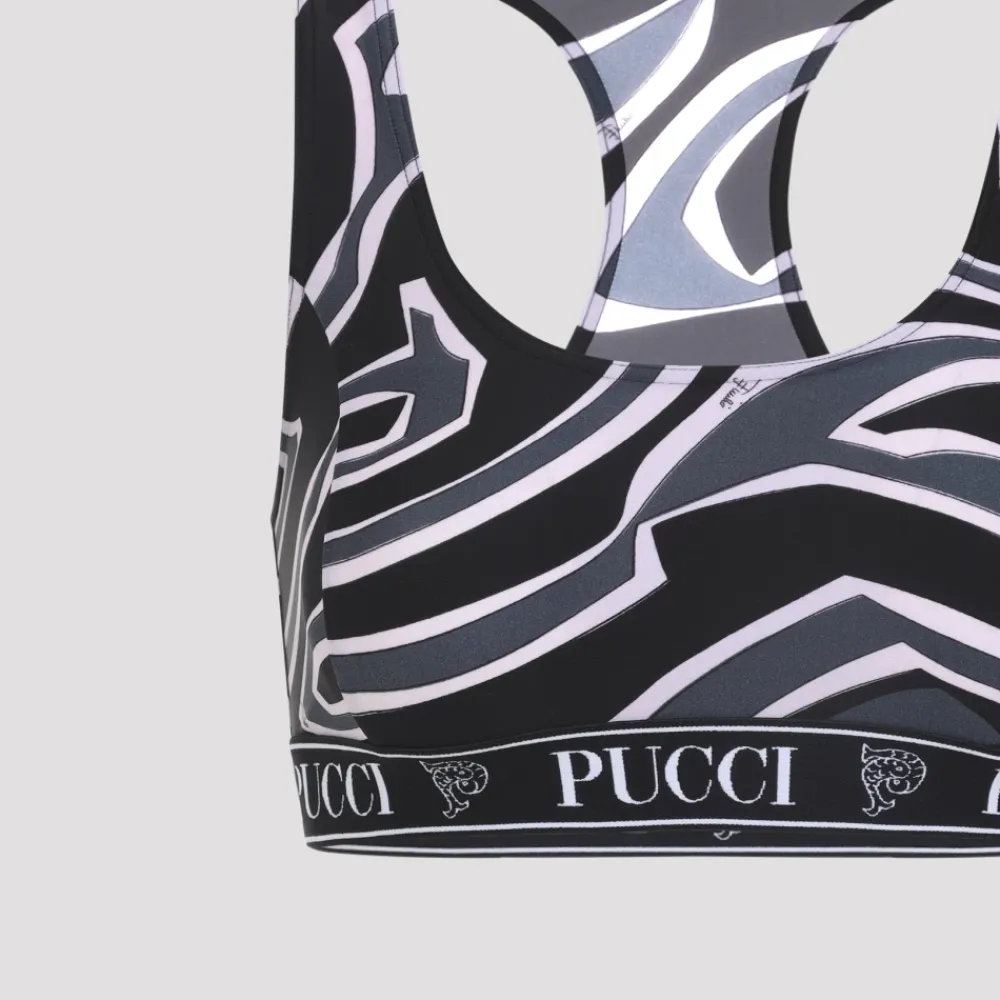 T-Shirts & Toppe<Pucci Racer-neck Print Bra Multifarvet