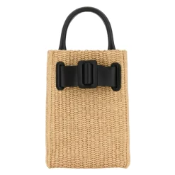 Bæltetasker^Boyy Raffia Bobby Tourist Epsom Håndtaske Beige
