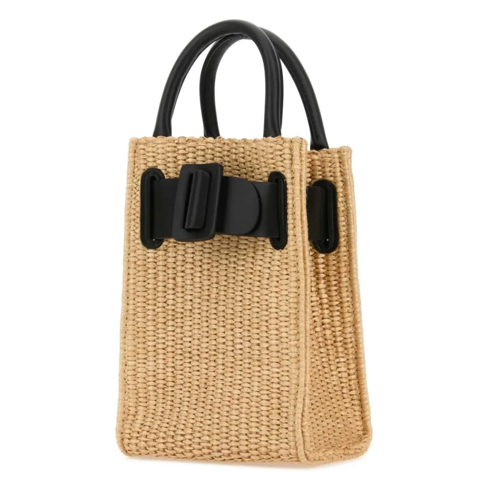 Bæltetasker^Boyy Raffia Bobby Tourist Epsom Håndtaske Beige