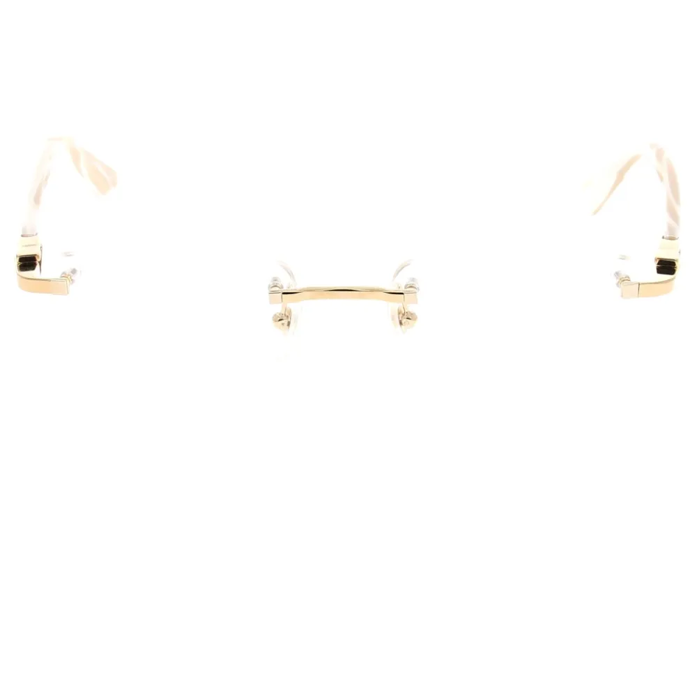 Briller<Cartier Rammeløs optisk brille Gul