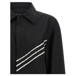 Bluser & Skjorter^Y-3 Raw Edge 3 Stripes Shirt Sort
