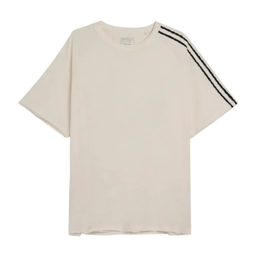 T-Shirts & Toppe^Y-3 Raw Edge 3 Stripes Short Sleeve Tee Hvid