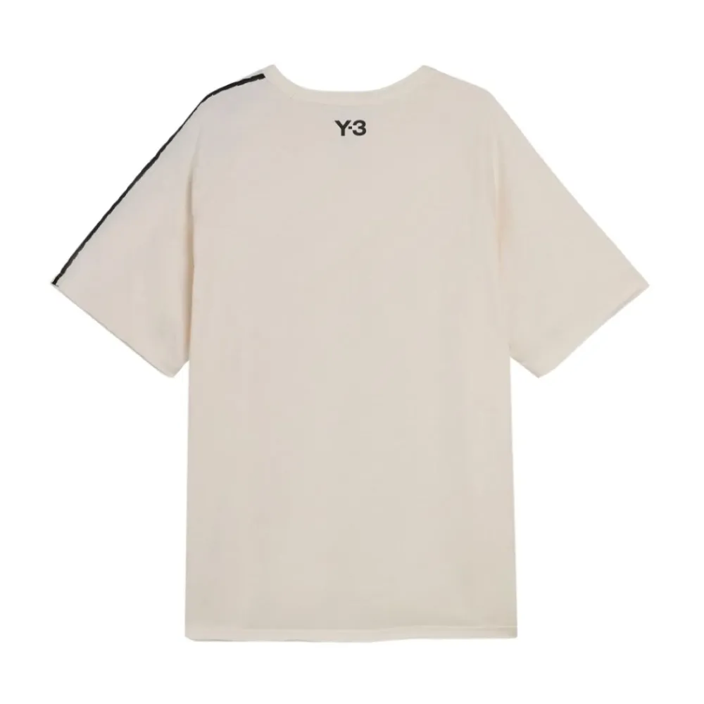 T-Shirts & Toppe^Y-3 Raw Edge 3 Stripes Short Sleeve Tee Hvid
