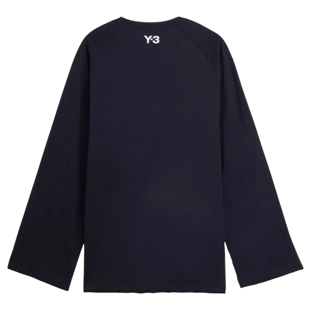 T-Shirts & Toppe|Træningstrøjer<Y-3 Raw Edge 3-Stripes Langærmet T-shirt Sort