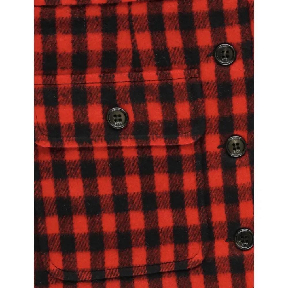 Kjoler & Nederdele^N21 Tartan Uldblandet Nederdel til Piger Rød