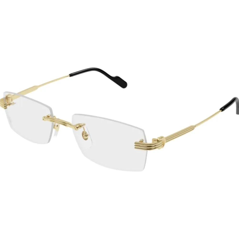 Briller^Cartier Rectangle Glasses Gul