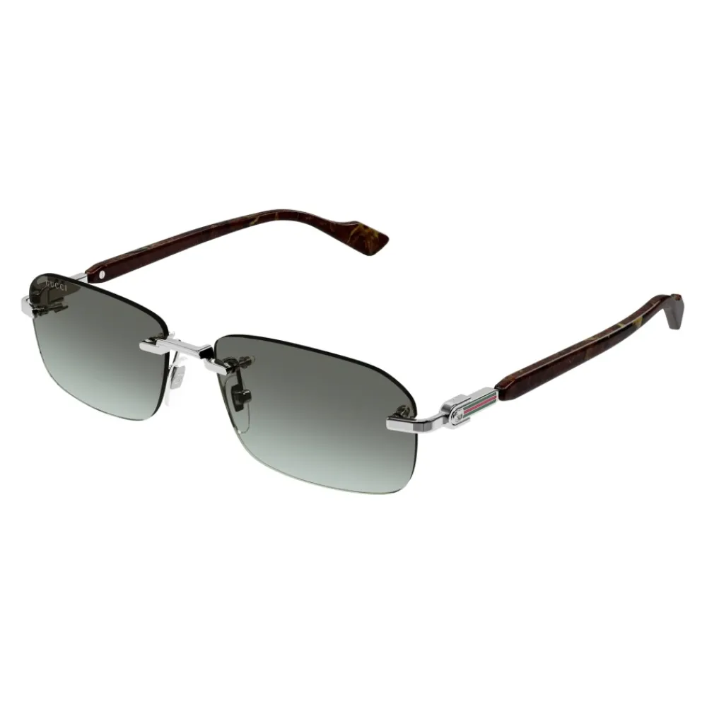 Solbriller<Gucci Rectangular Sunglasses Grå