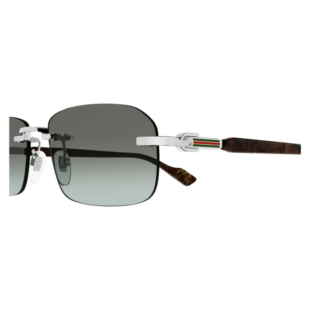 Solbriller<Gucci Rectangular Sunglasses Grå