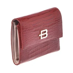 Punge & Kortholder<Baldinini Red crocodile print wallet Rød