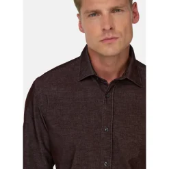 Skjorter<Boggi Milano Regular Fit Fløjlsskjorte Brun