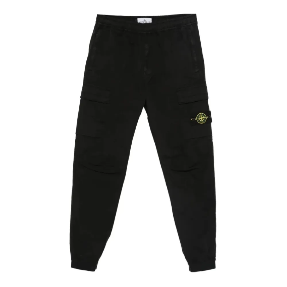 Bukser<Stone Island Regular Tapered Cargo Bukser Sort