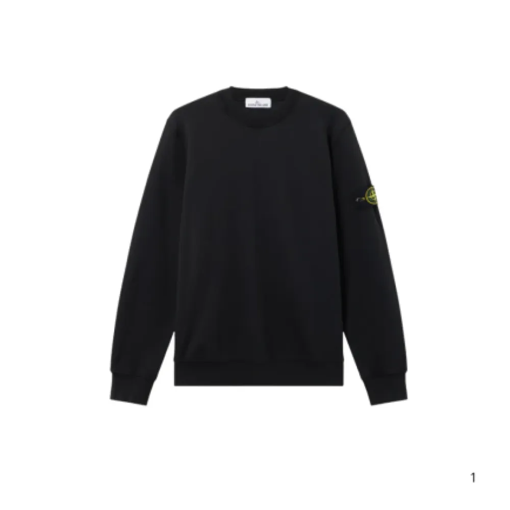 Trøjer|Sweatshirts<Stone Island Regular-Fit Sweatshirt Sort