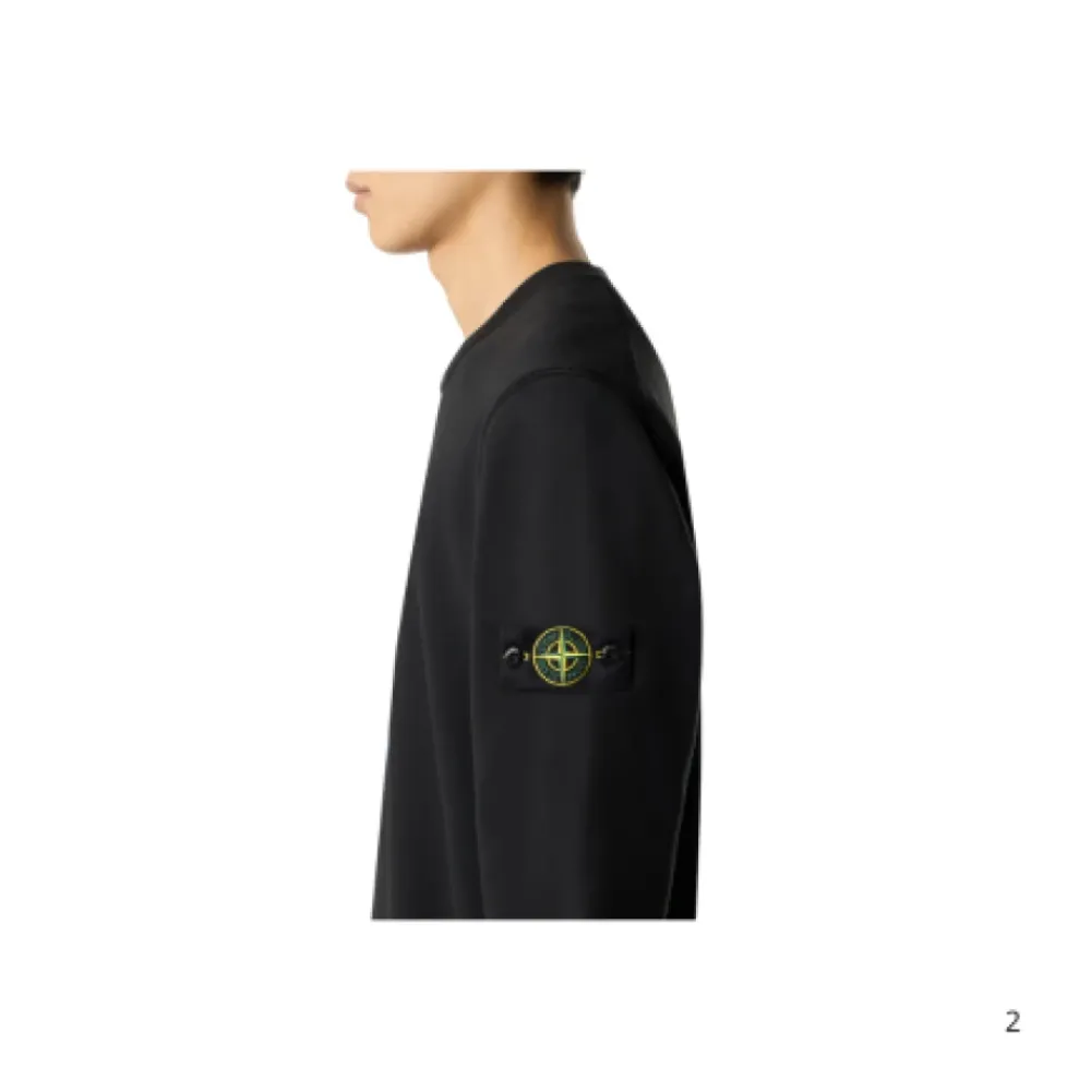 Trøjer|Sweatshirts<Stone Island Regular-Fit Sweatshirt Sort