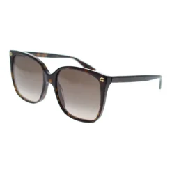 Solbriller<Gucci Rektangulære Trendy Solbriller med Metal Logo Brun