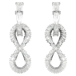 Smykker<Swarovski Øreringe Unisex Hyperbola Infinity Hvid Rhodium-belagt 5679793 Grå