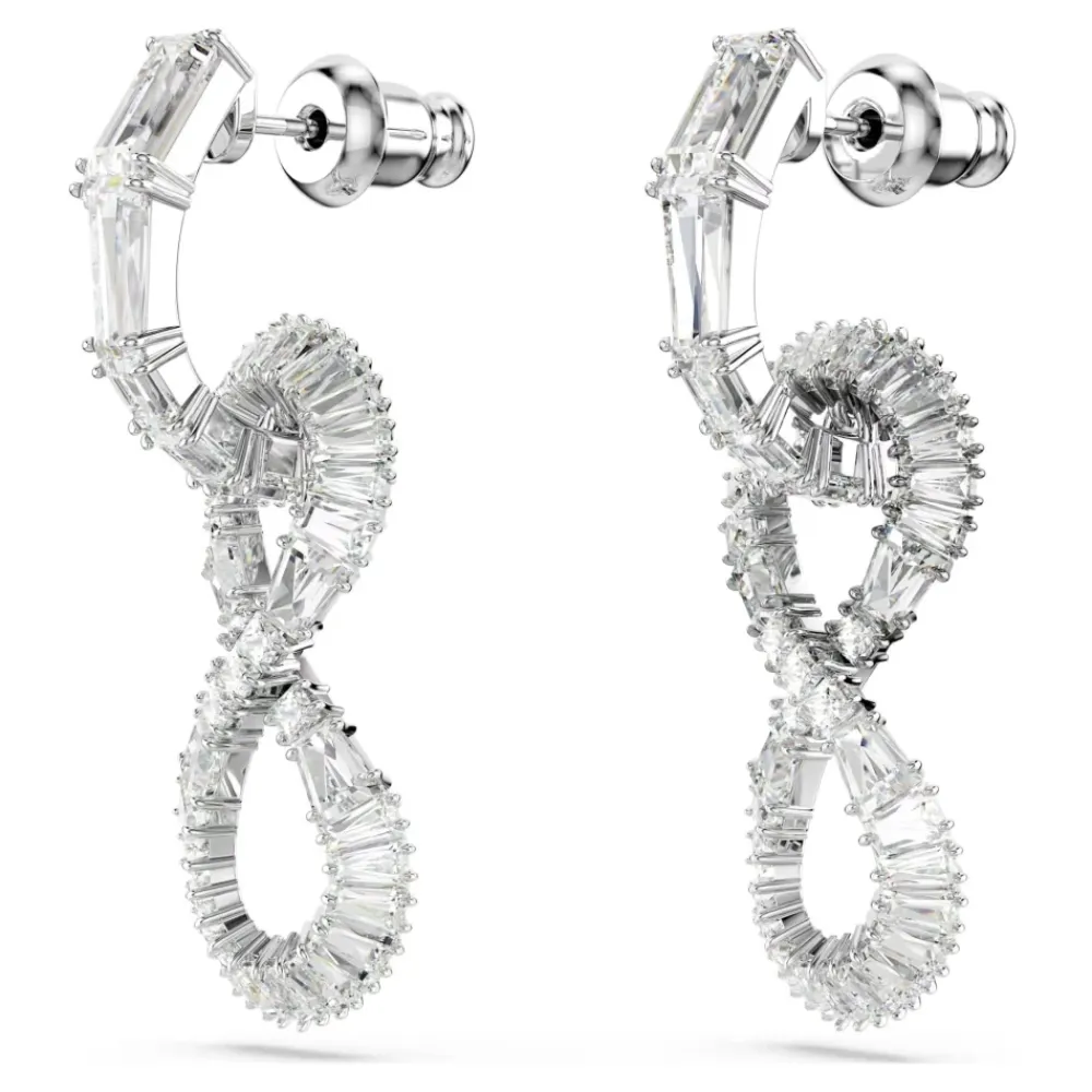 Smykker<Swarovski Øreringe Unisex Hyperbola Infinity Hvid Rhodium-belagt 5679793 Grå