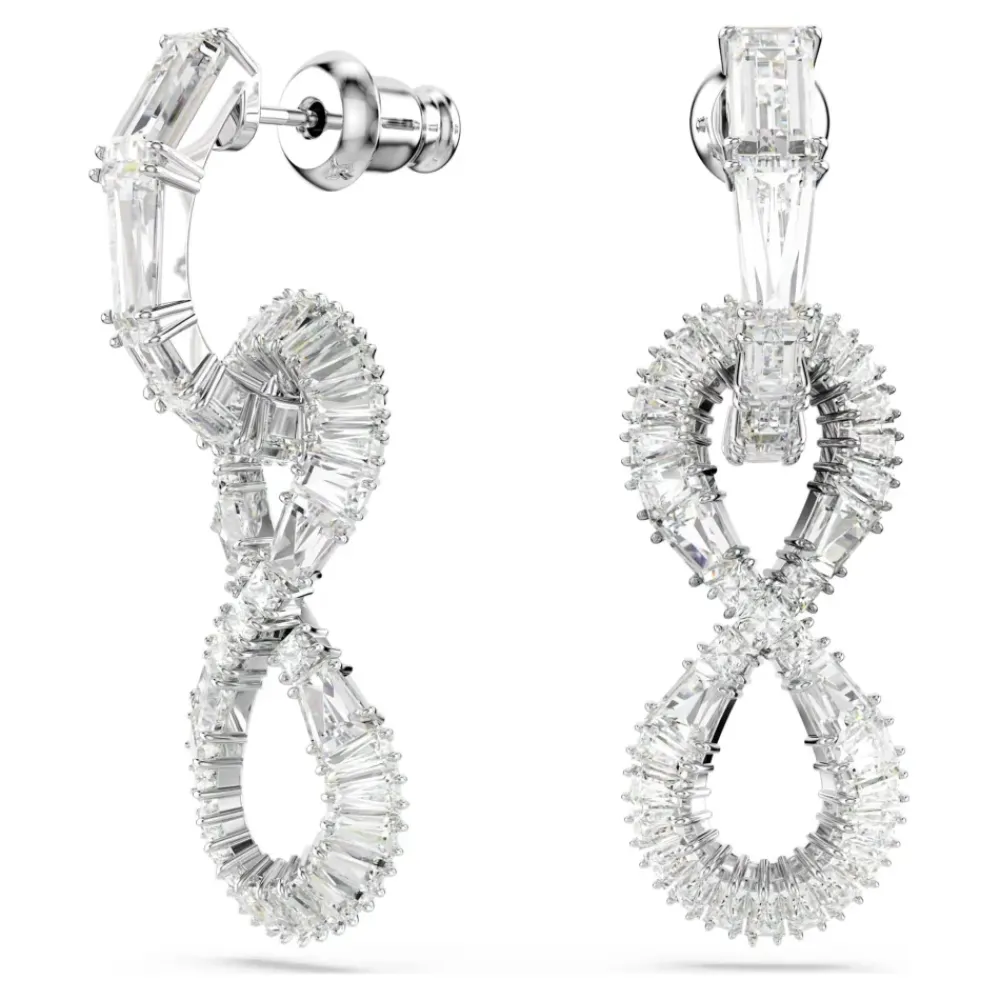 Smykker<Swarovski Øreringe Unisex Hyperbola Infinity Hvid Rhodium-belagt 5679793 Grå