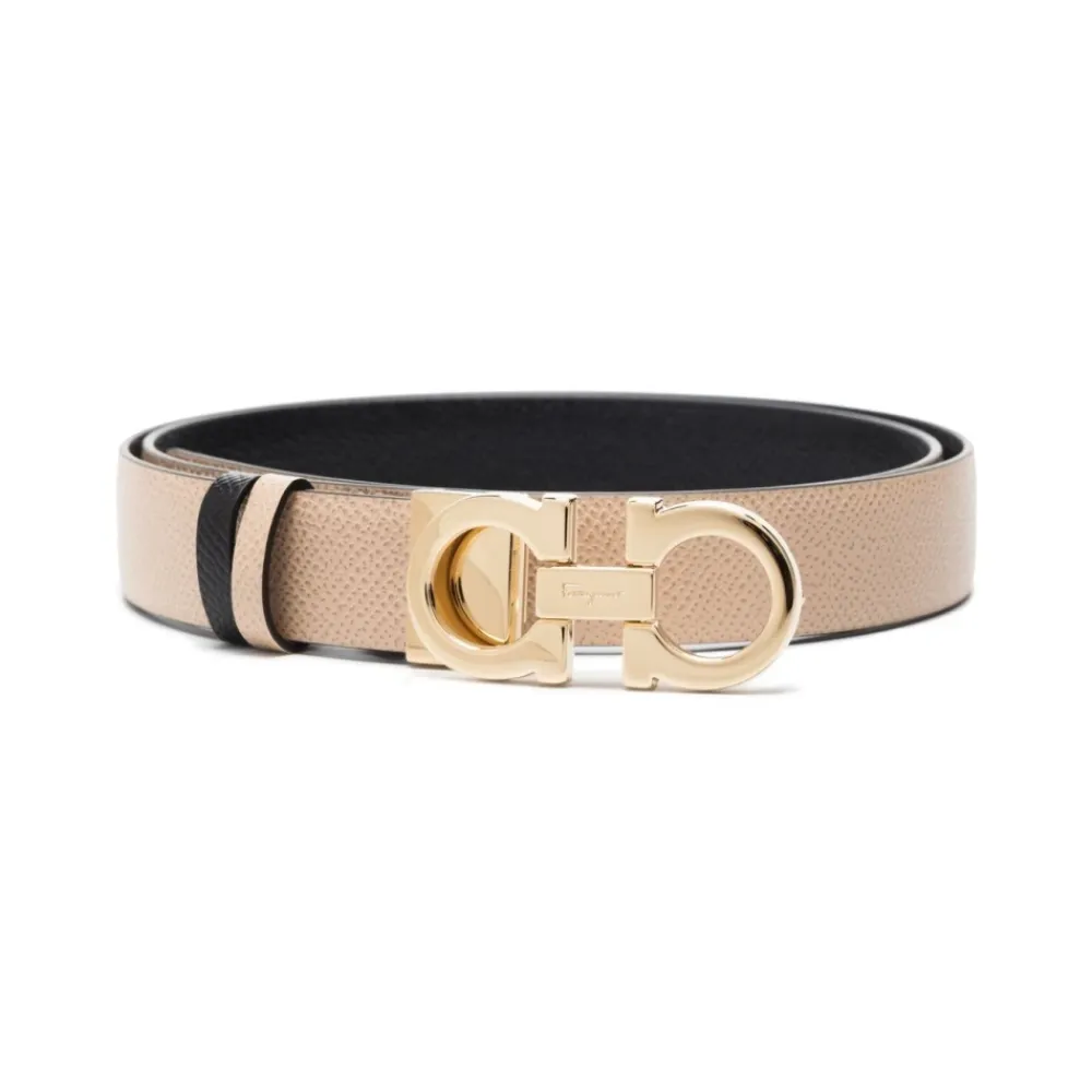 Bælter^Ferragamo Reversibelt Gancini-bælte Beige