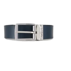 Bælter & Seler^Armani Reversibelt Logo Bælte Blå