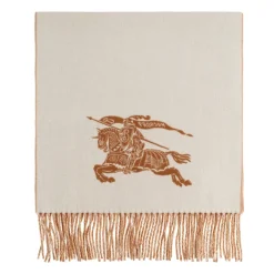 Halstørklæder Og Tørklæder<Burberry Reversible EKD Cashmere Scarf Beige