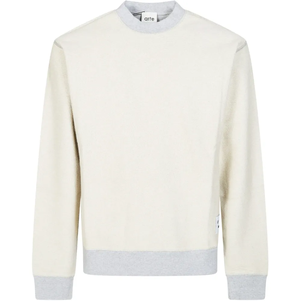 Trøjer|Sweatshirts<Arte Antwerp Reversible Label Crewneck Grå