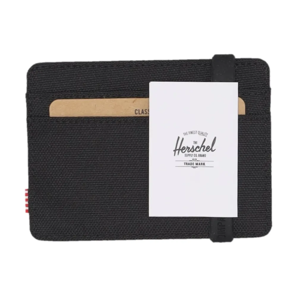 Punge & Kortholder^Herschel RFID-beskyttende kortholder med flere rum Sort