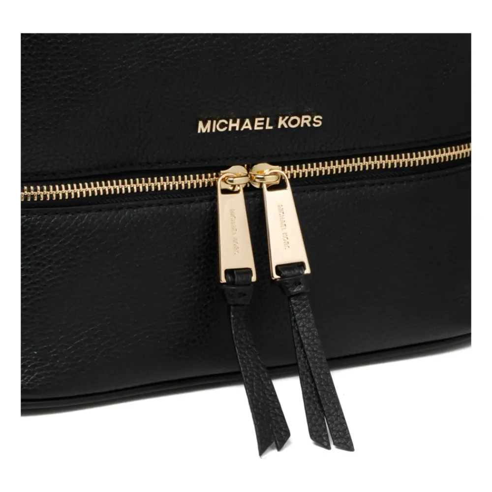 Rygsække^Michael Kors Rhea Rygsæk med Guldfarvet Hardware Sort